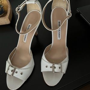 Manolo Blahnik white heel